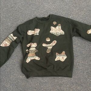 Men's Vintage Patchwork Sweater